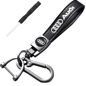 AUDI Leather Strap Keychain Key FOB Accessories